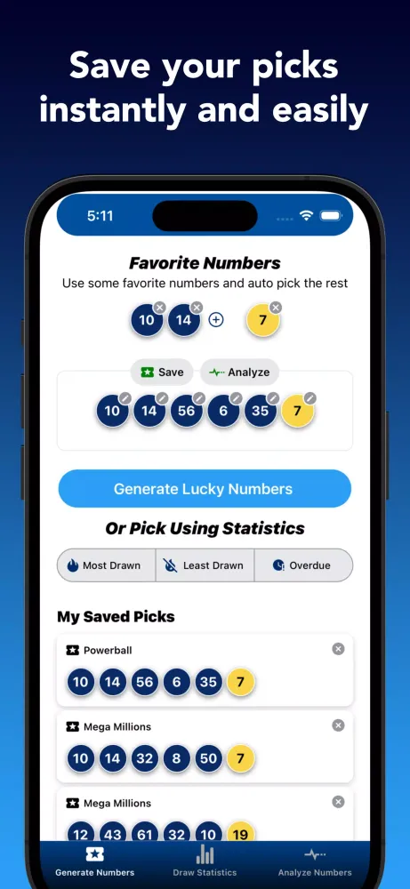 Lottery Generator & Statistics应用截图