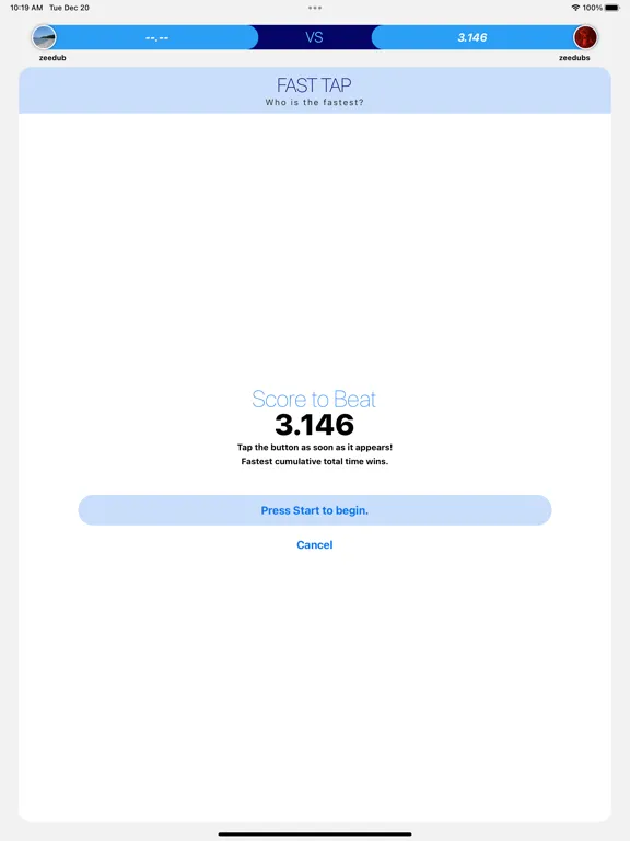 Captures d'écran de TapBack - Reaction Time Games iPad 