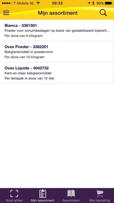 Zeelandia BestelApp Screenshots