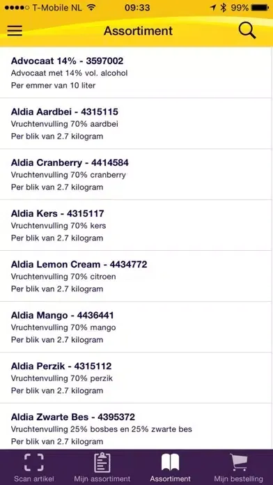 Zeelandia BestelApp Screenshots