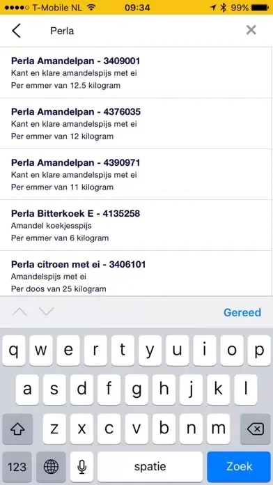 Zeelandia BestelApp Screenshots