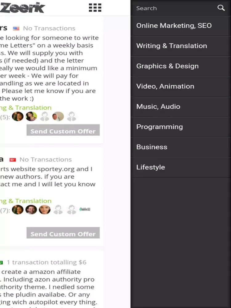 Screenshot di Zeerk - Micro Jobs and Freelance Services iPad 