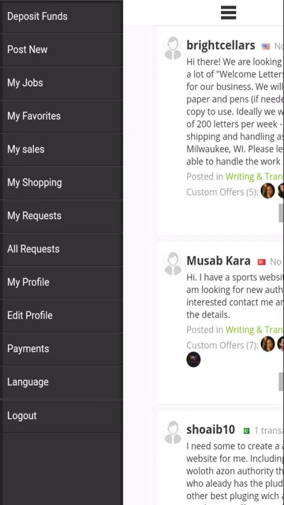 Screenshot di Zeerk - Micro Jobs and Freelance Services