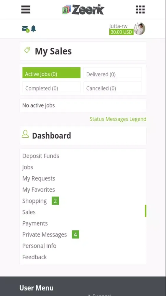 Screenshot di Zeerk - Micro Jobs and Freelance Services