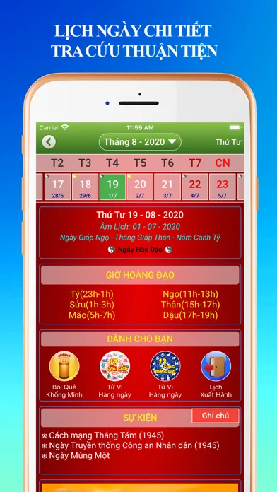 Capturas de tela do Lịch Vạn Niên 2024 - Lịch Âm