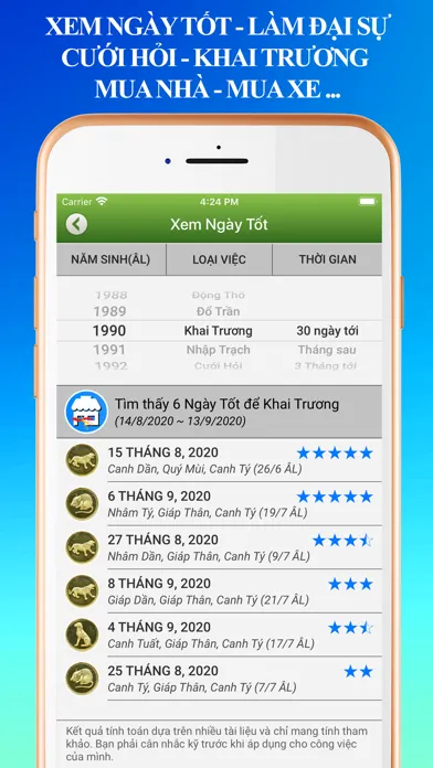 Capturas de tela do Lịch Vạn Niên 2024 - Lịch Âm