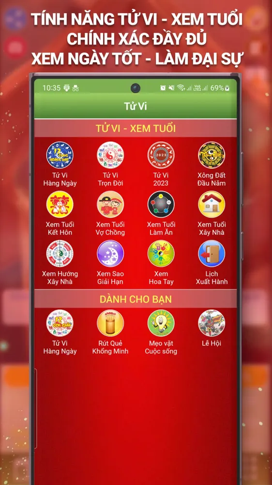 Ảnh chụp màn hình của Lịch Vạn Niên