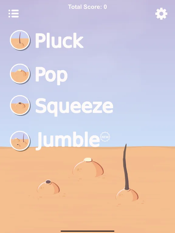 Capturas de pantalla de Pluck Pop Squeeze iPad 