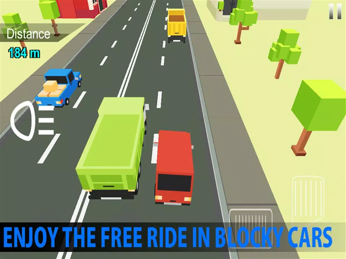 Tangkapan layar Traffic Blocky Racer-Drive in Beautiful Pixel City iPad 
