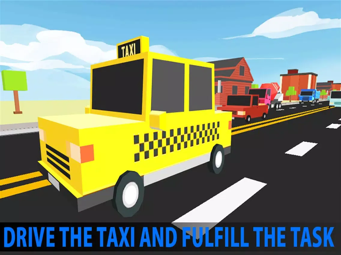Tangkapan layar Traffic Blocky Racer-Drive in Beautiful Pixel City iPad 