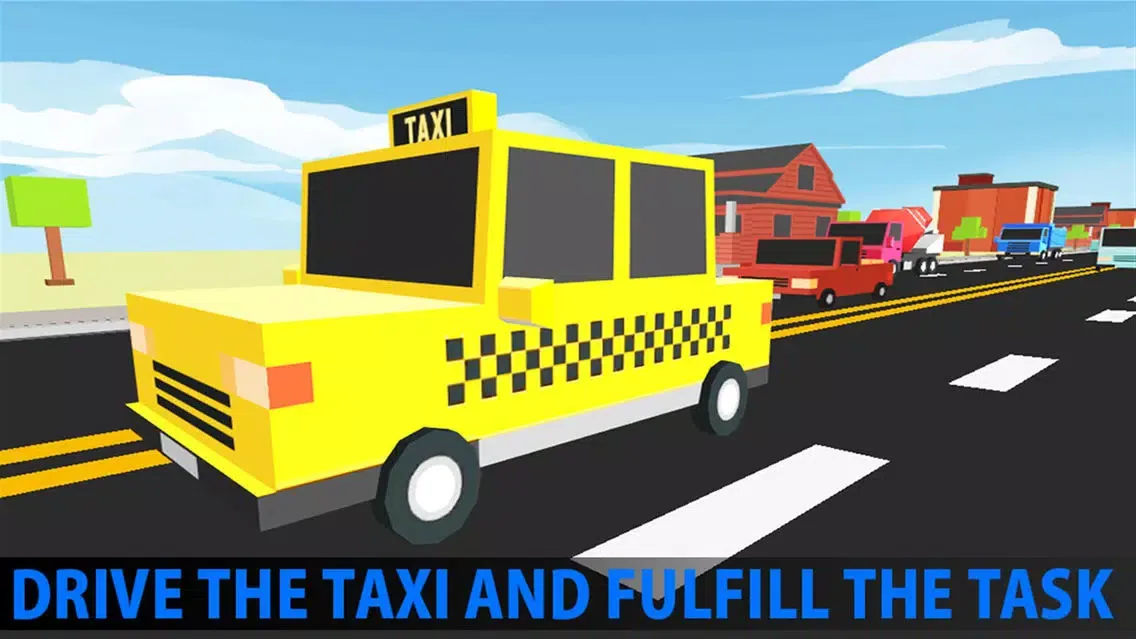 Tangkapan layar Traffic Blocky Racer-Drive in Beautiful Pixel City
