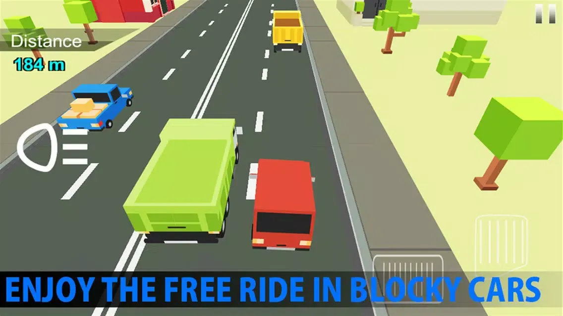 Tangkapan layar Traffic Blocky Racer-Drive in Beautiful Pixel City