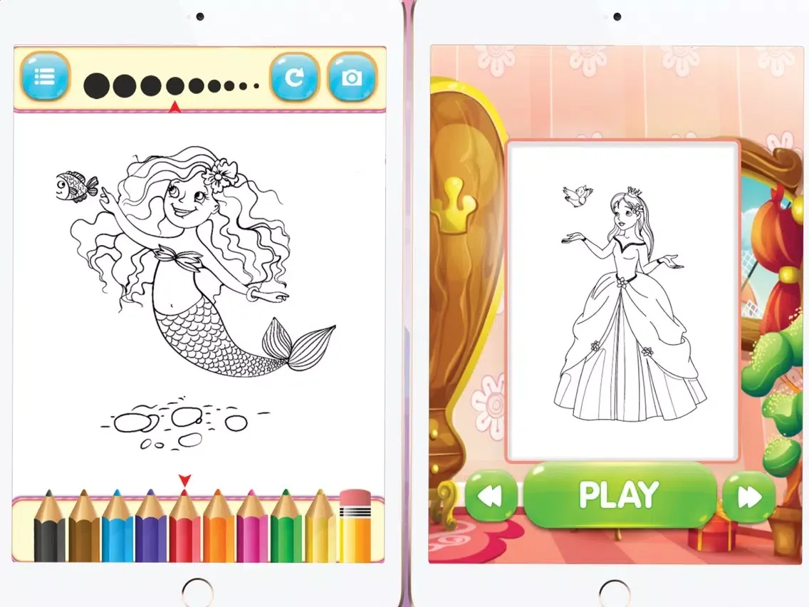 Princess Fairy Tale Coloring Book iPad  Ekran Görüntüleri