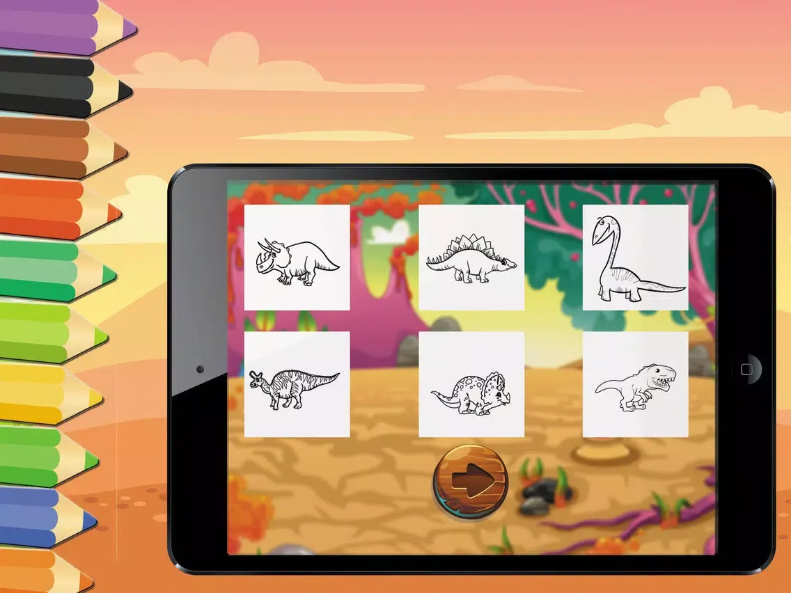 Game For Kids : Dinosaur Coloring Book iPad 應用截圖
