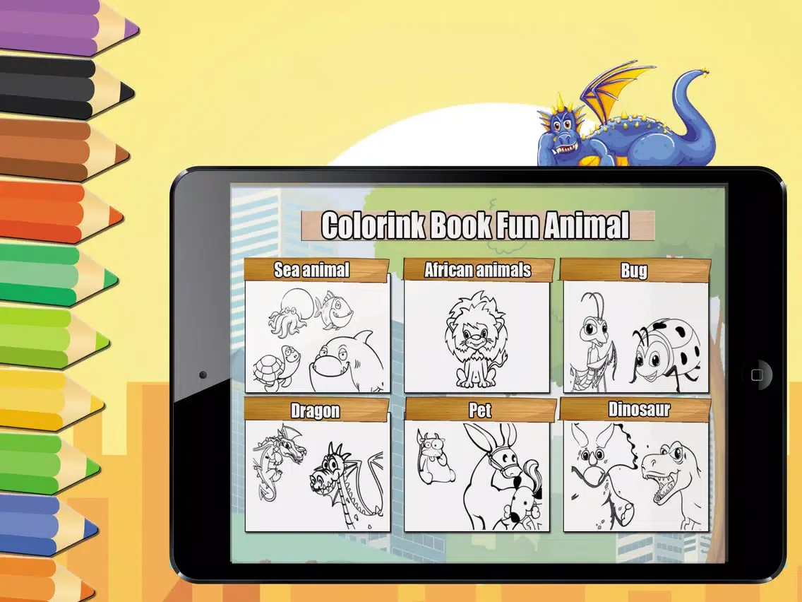 Zrzuty ekranu Kids Coloring Book : Fun Animal iPad 