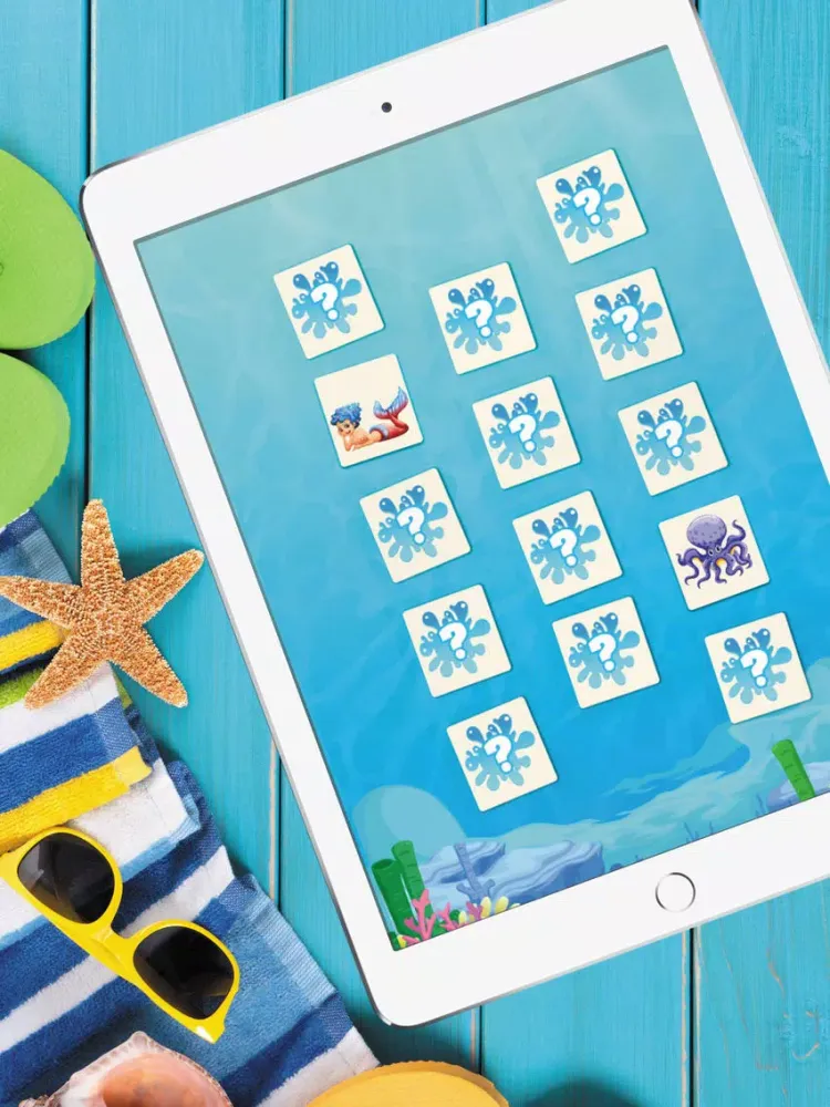 Capturas de tela do Mermaid And Friend Kids Memory iPad 
