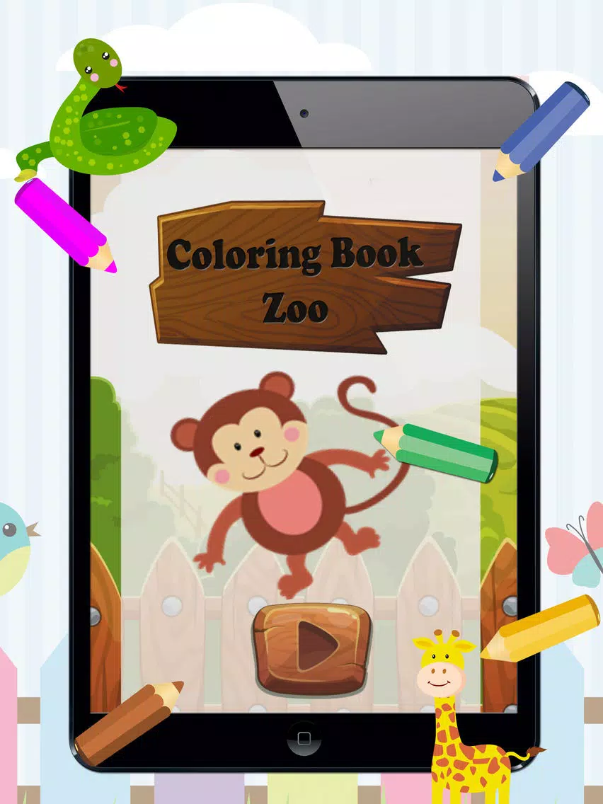 Kids Coloring Book monkey and frinds animal iPad  스크린샷