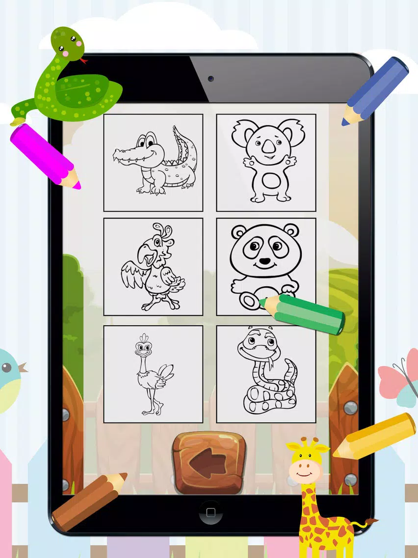 Kids Coloring Book monkey and frinds animal iPad  스크린샷