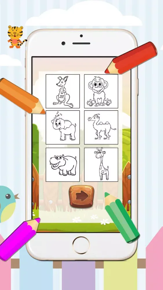 Zrzuty ekranu Kids Coloring Book monkey and frinds animal