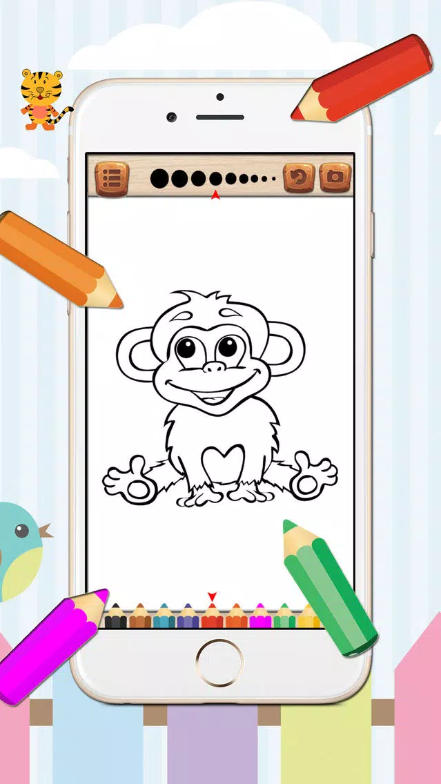 Kids Coloring Book monkey and frinds animal 스크린샷