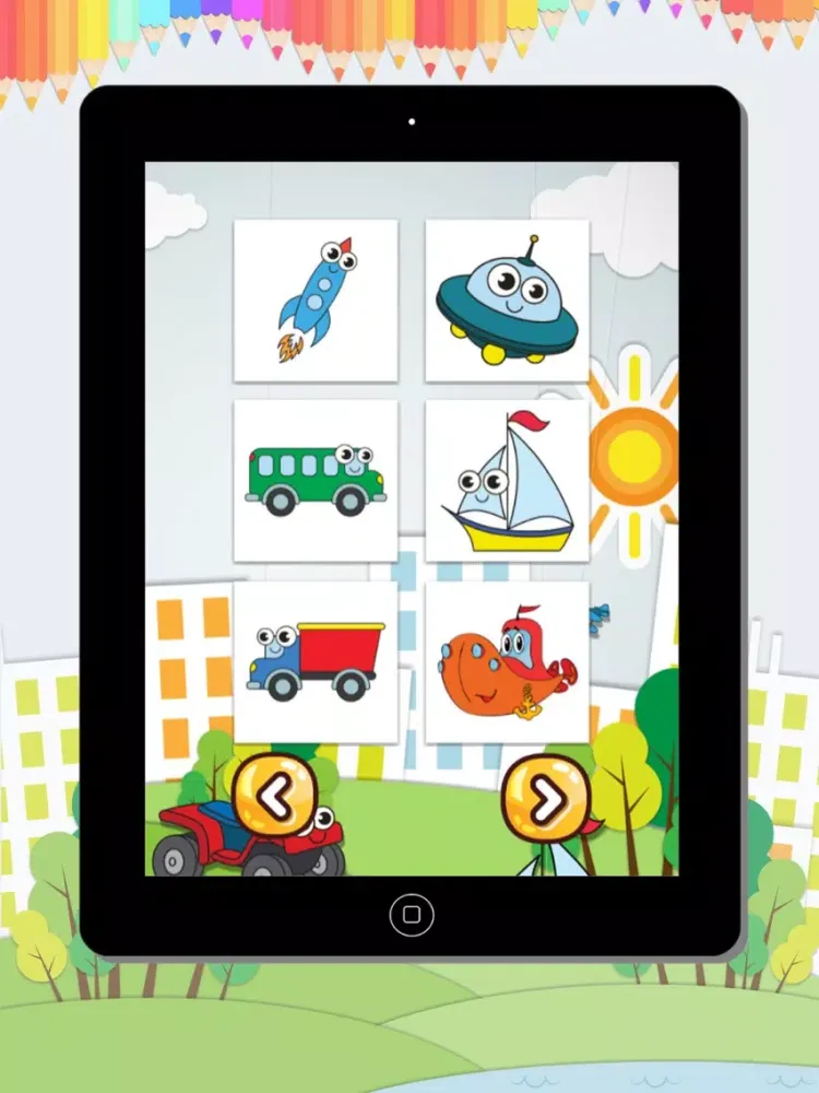 Скриншоты My Vehicles Coloring book iPad 