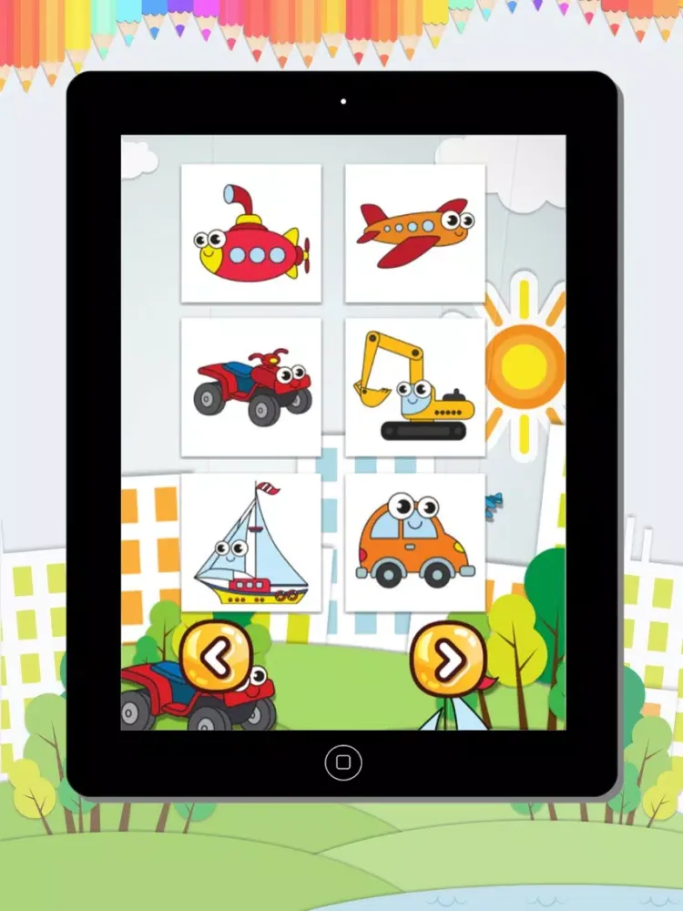 Скриншоты My Vehicles Coloring book iPad 
