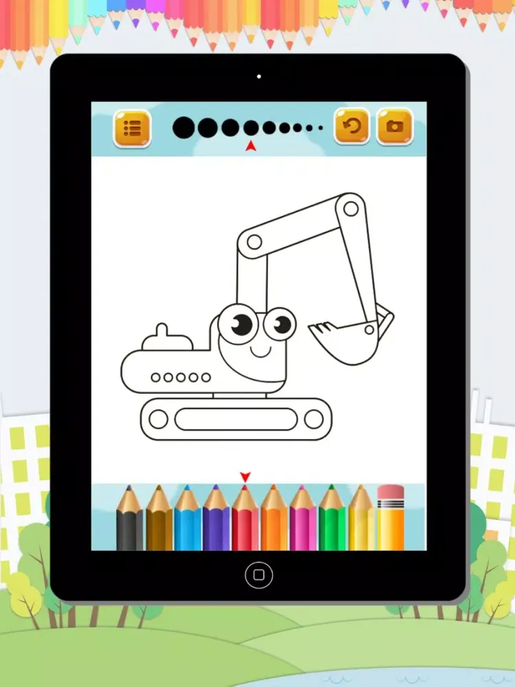 Скриншоты My Vehicles Coloring book iPad 