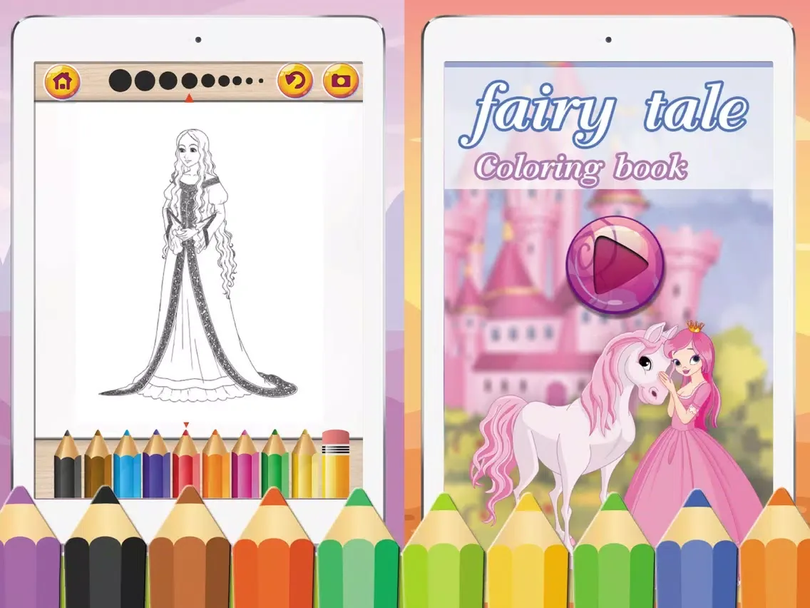 صور Fairy Tale Coloring Book Game for kids iPad 