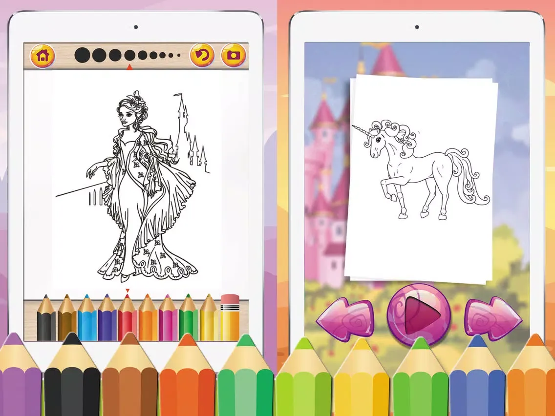 صور Fairy Tale Coloring Book Game for kids iPad 