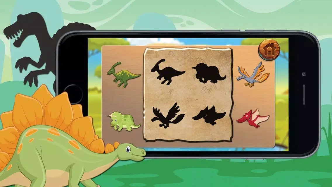 صور Shadow Dinosaur Puzzle For Kids