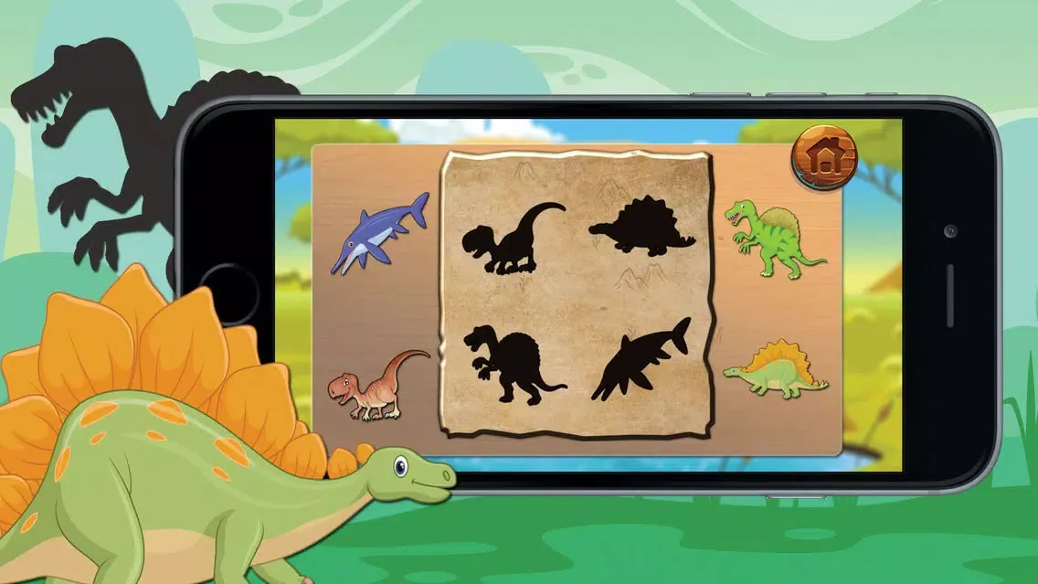 صور Shadow Dinosaur Puzzle For Kids