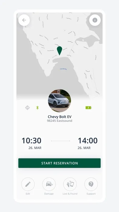 Ảnh chụp màn hình của OPAL Green CarShare
