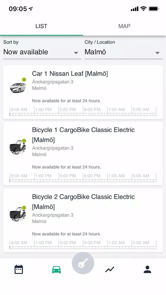 Zrzuty ekranu OurGreenCar