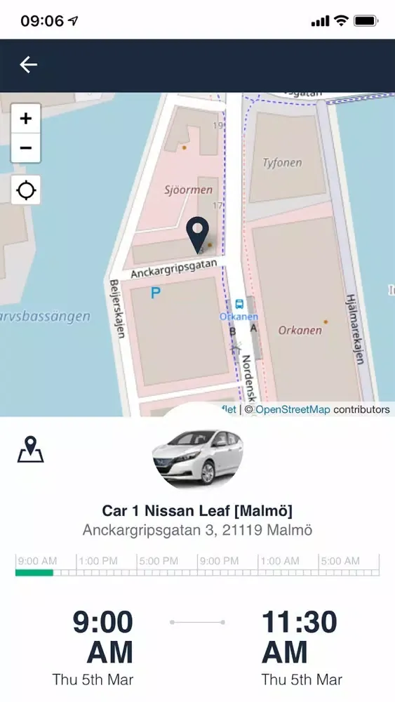 Zrzuty ekranu OurGreenCar