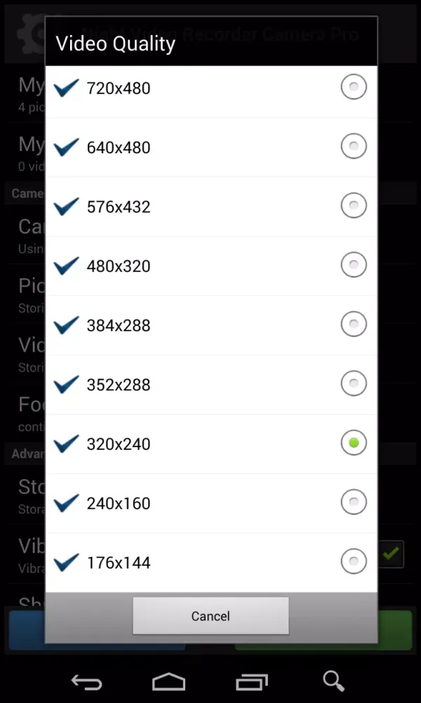 Night Vision Video Recorder سکرین شاٹس