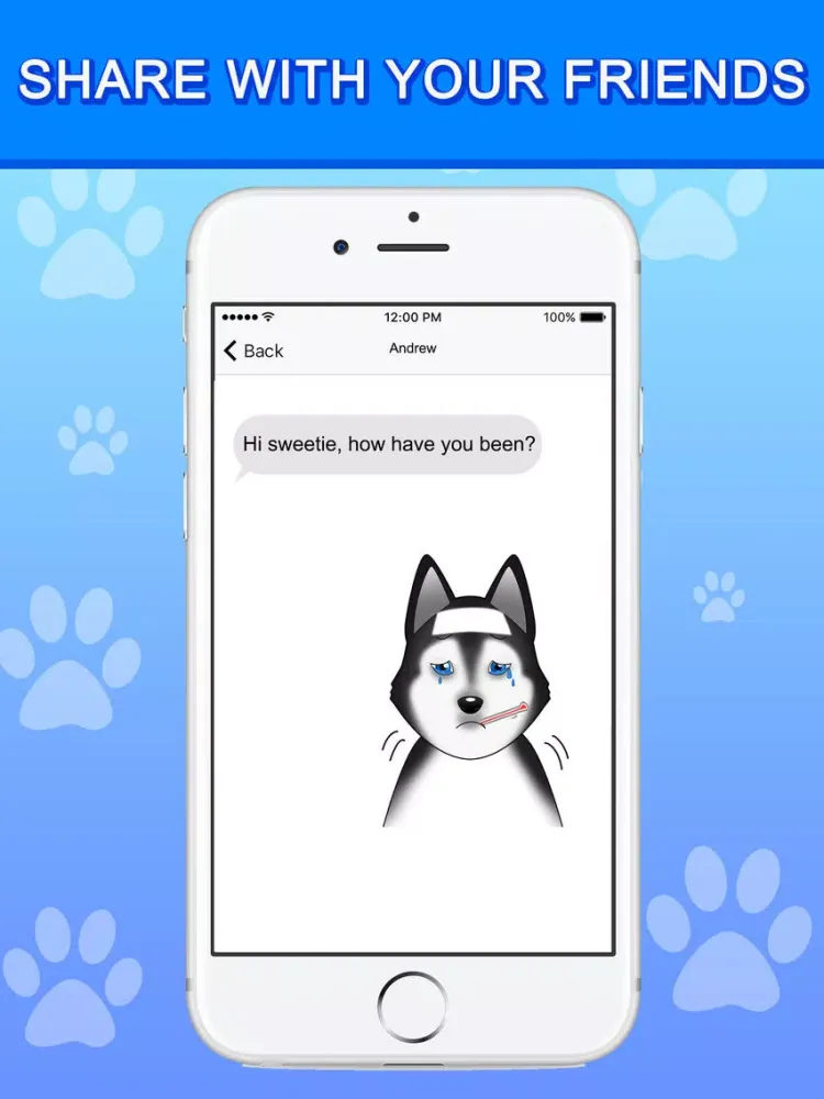 تصاویر HuskyMoji - Stickers & Keyboard for Husky Dogs iPad 