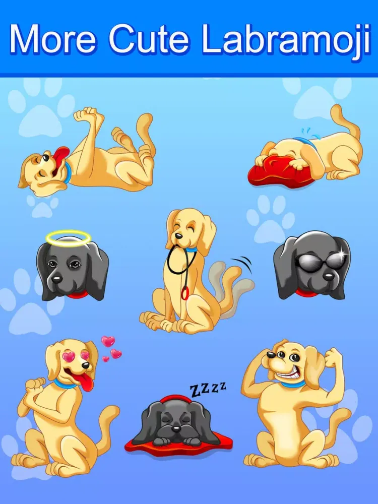 Captures d'écran de LabraMoji - Stickers & Keyboard For Labradors iPad 