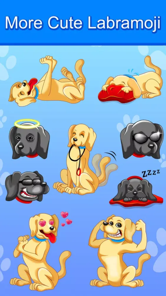 Captures d'écran de LabraMoji - Stickers & Keyboard For Labradors