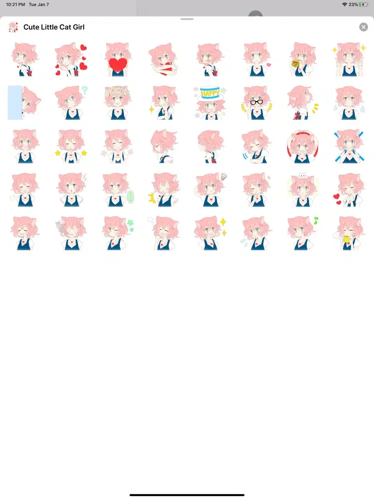 Cute Little Cat Girl iPad  스크린샷