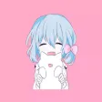 Light Blue Girl and cat
