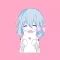 Light Blue Girl and cat