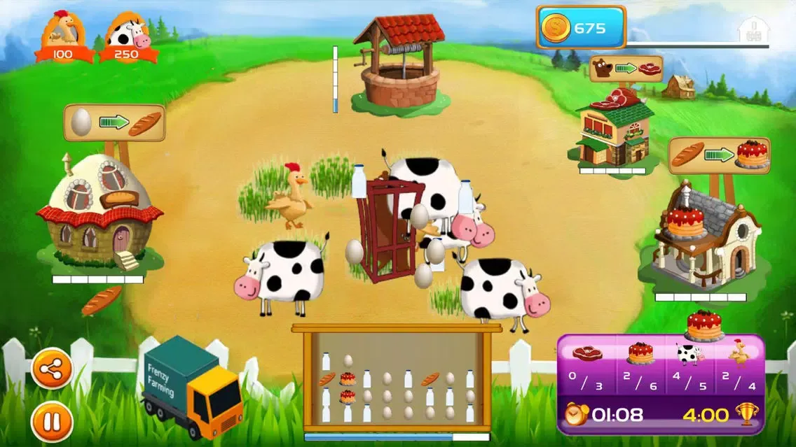 ภาพหน้าจอของ Fun Crazy Farm - Management Game