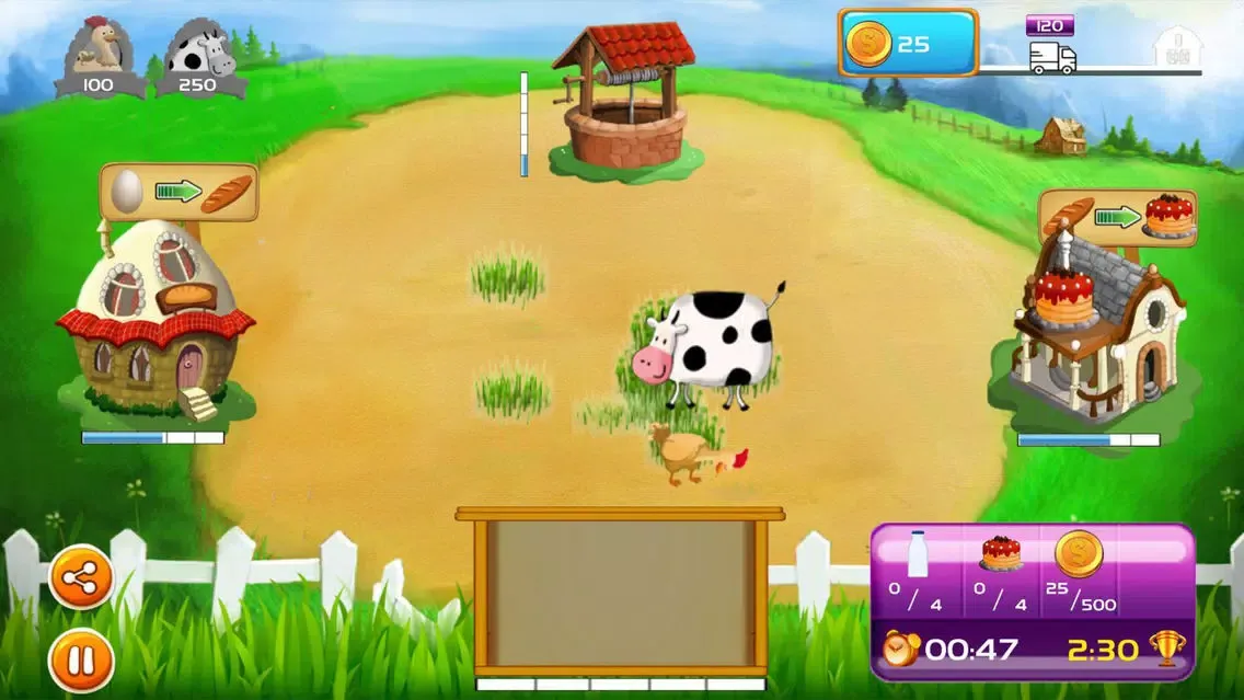 ภาพหน้าจอของ Fun Crazy Farm - Management Game