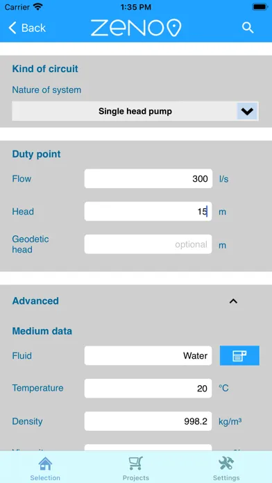 تصاویر Zeno Pump Selector