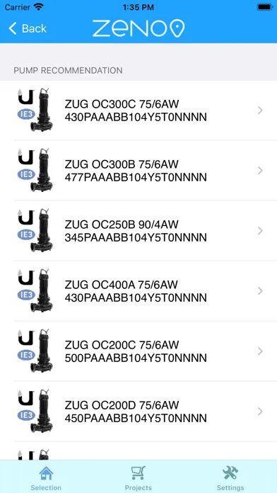 تصاویر Zeno Pump Selector