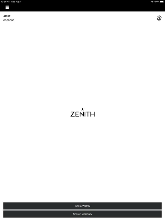 Ảnh chụp màn hình của ZWA - Zenith Watches iPad 