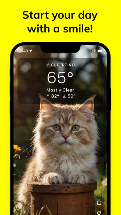 Screenshot di Meow Weather - Cat Forecast