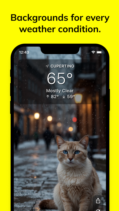 Screenshot di Meow Weather - Cat Forecast