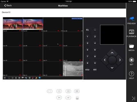 EYE4 NVR HD iPad  スクリーンショット