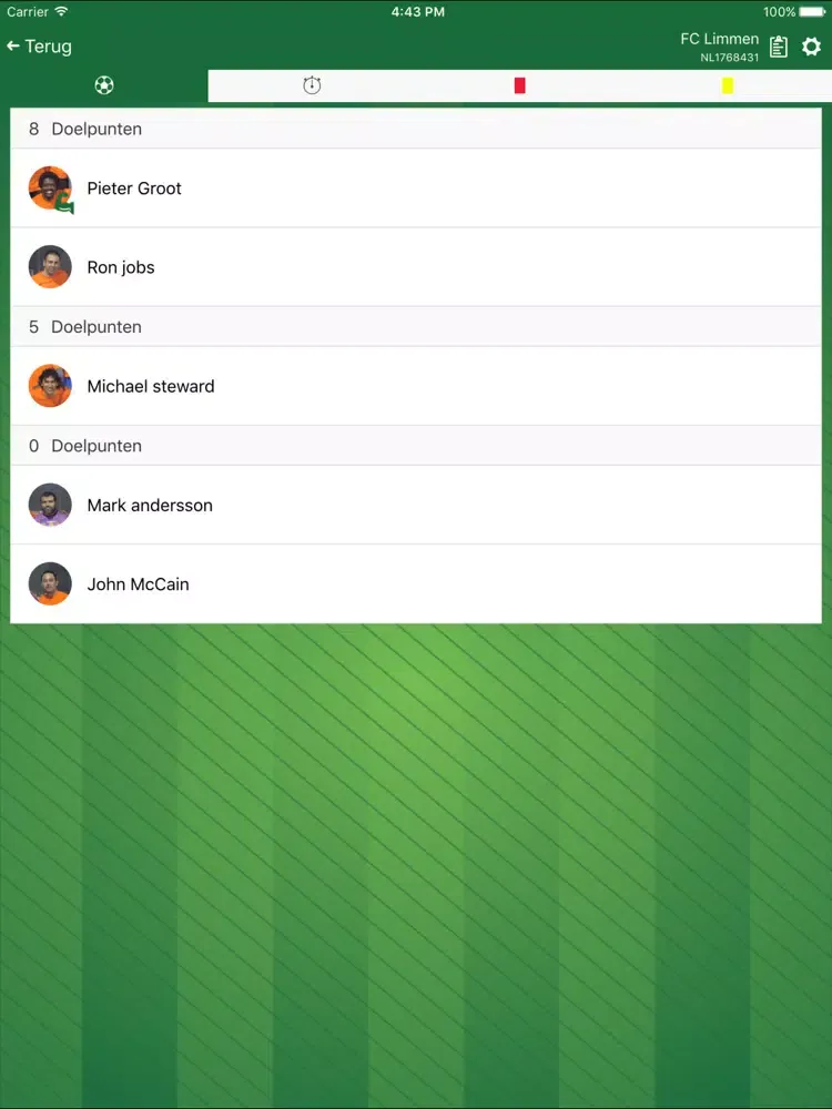Amateur Football Assistant AFA iPad  Screenshots